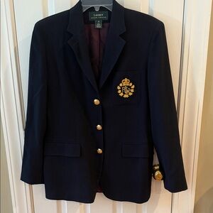 EUC Ralph Lauren navy wool blazer